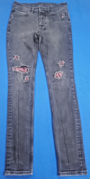 Ksubi Denim - Ksubi Black Denim Skinny Jeans Womens Size 30 Destroyed Ripped Punk StreetweaR